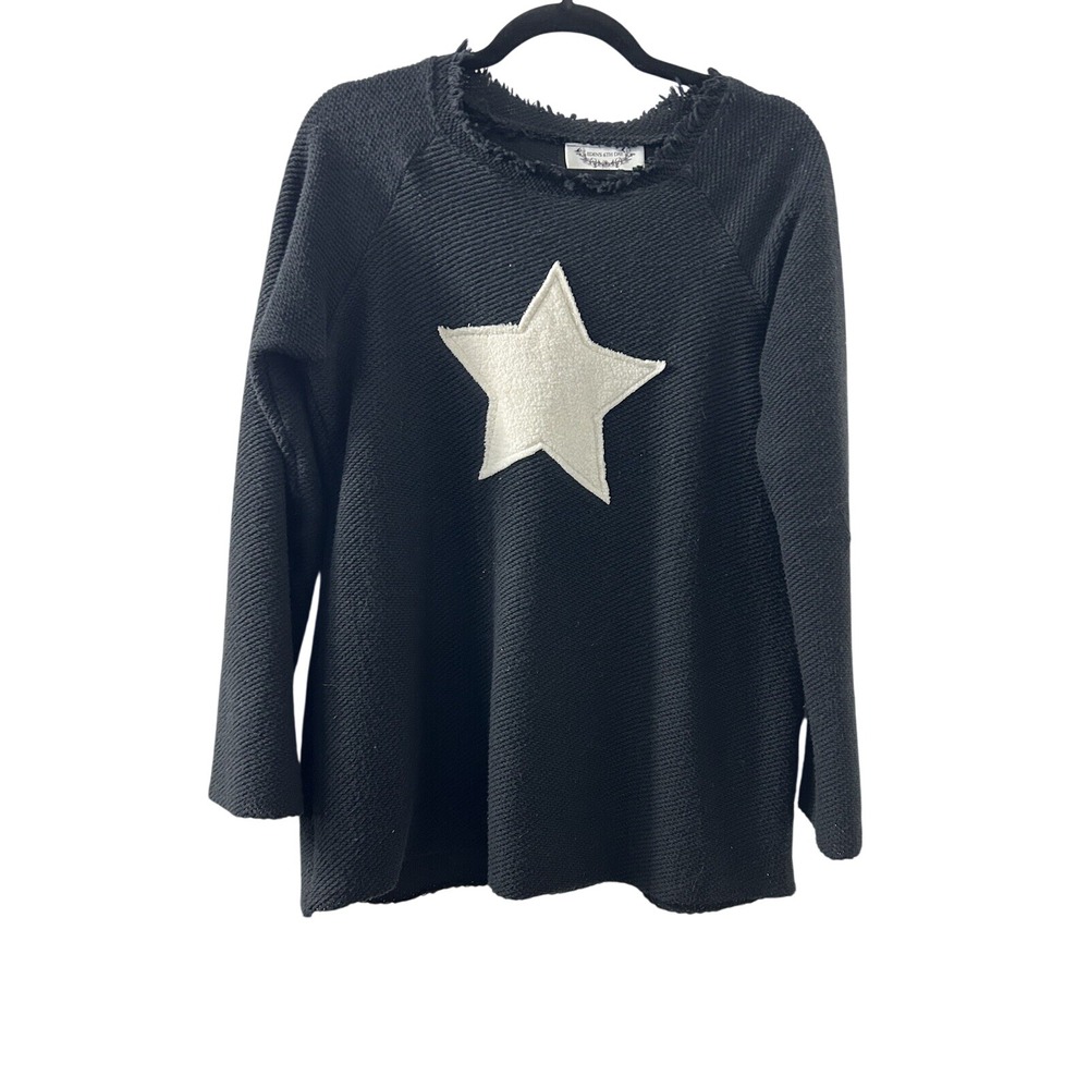 Eden's 6th Day Star Sweater S/M Black Celestial Whimsigoth Witchy Dark Fairy
